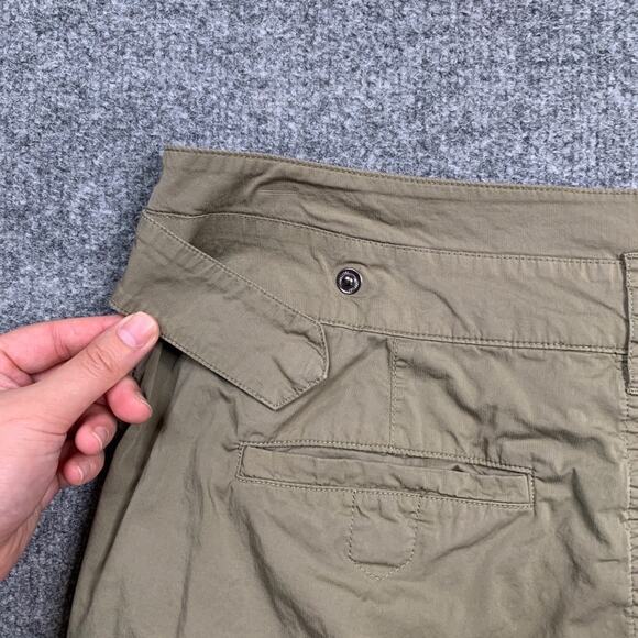 Frame Pants Women 12 Mushroom Cotton Blend Twill Casual Pleated Pockets Tapered - Picture 10 of 13